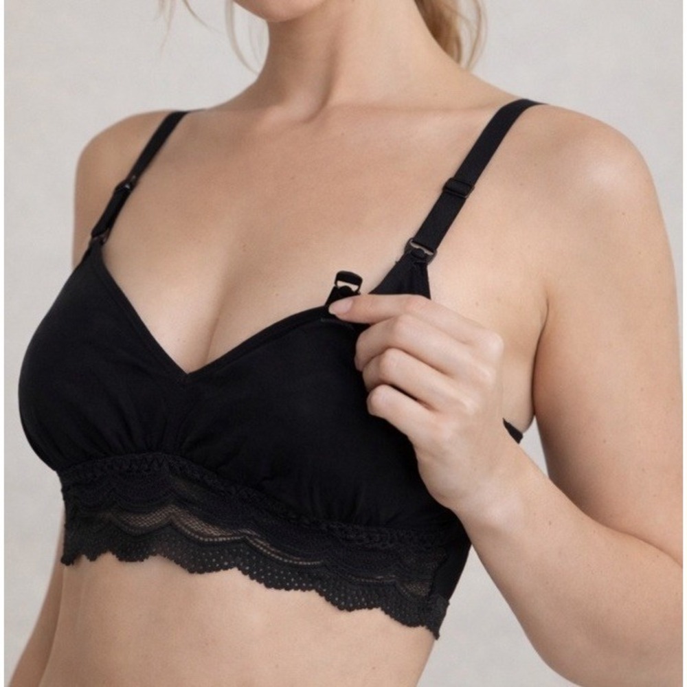 Cosabella Ceylon Modal Nursing Bra Black Size Medium NWT Soft Wireless Maternity